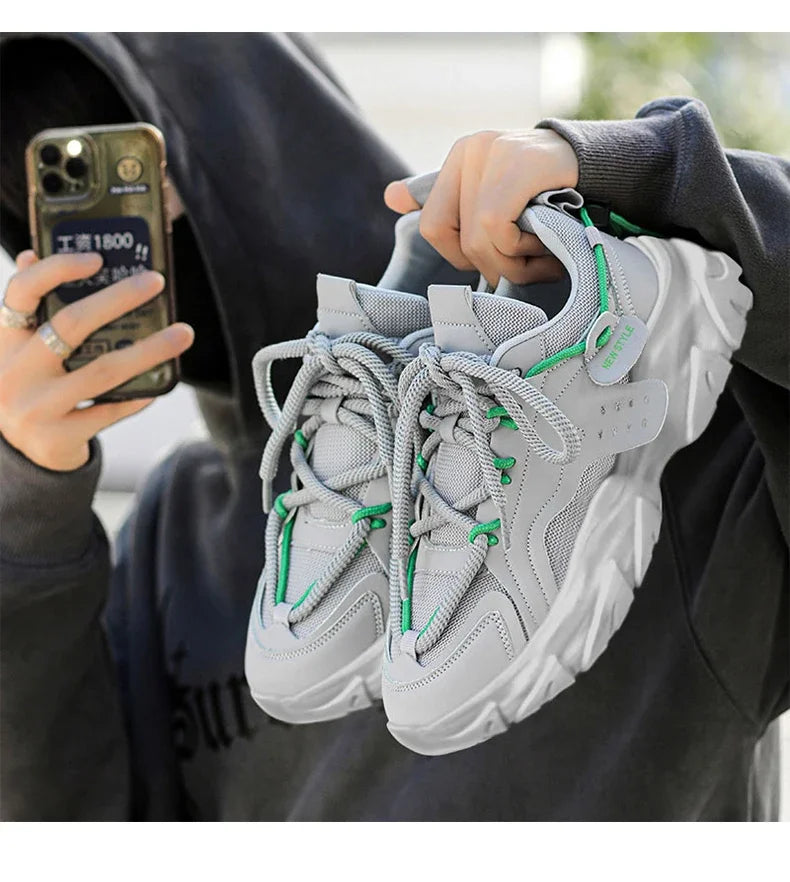 High-Quality Menโs Casual Sneakers โ Chunky Thick Sole Athletic Shoes. ๐ Free Shipping Worldwide
