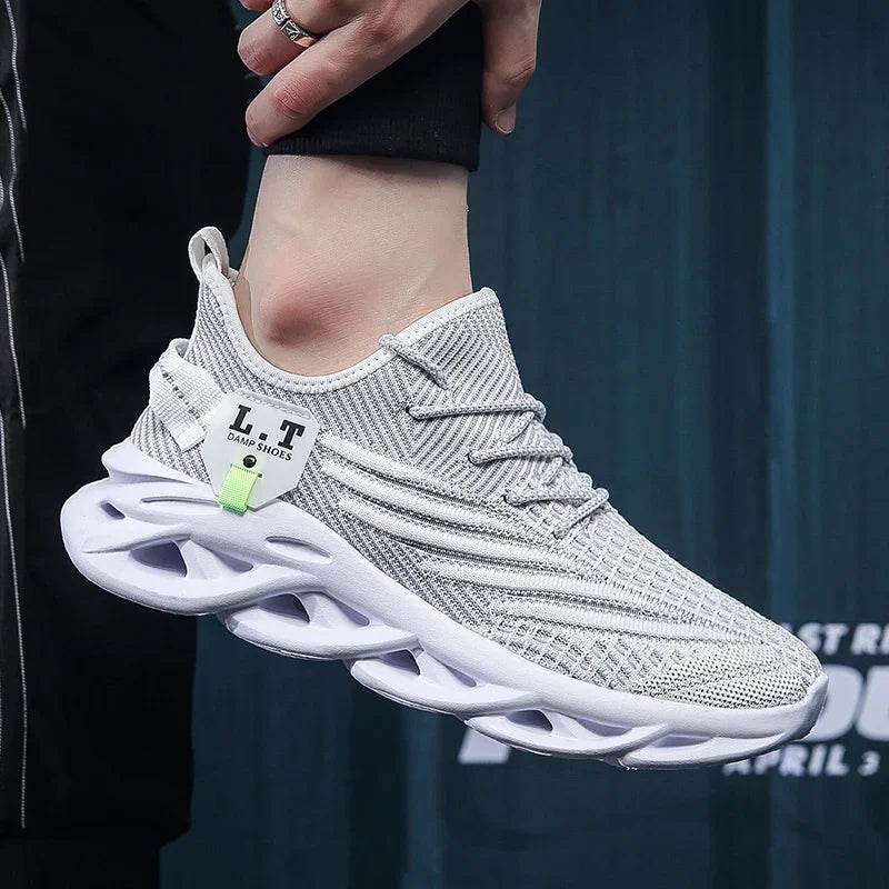 YRZL Men Sports Running Black Jogging Shoes Casual Sneakers Outdoor Breathable Mesh Women Light Shock-absorption Black Tennis (🚚 Free Shipping Worldwide)