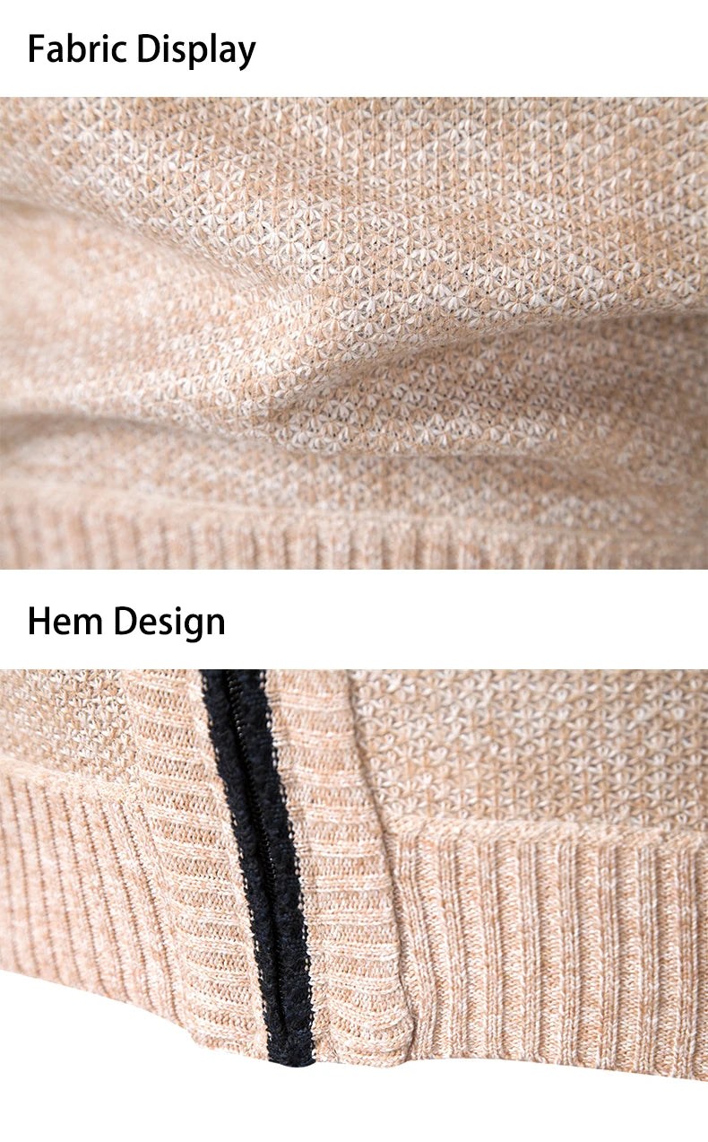 Men’s Autumn & Winter Casual Zipper Cardigan – Fleece-Lined Sports Coat, FREE SHIPPING WORLDWIDE