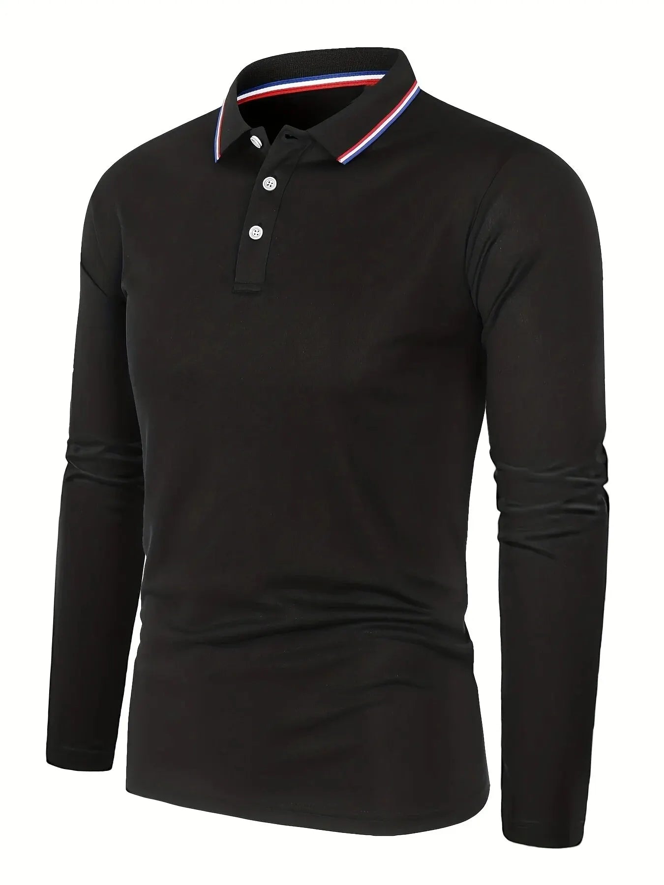 Fashionable Men’s Long Sleeve Polo