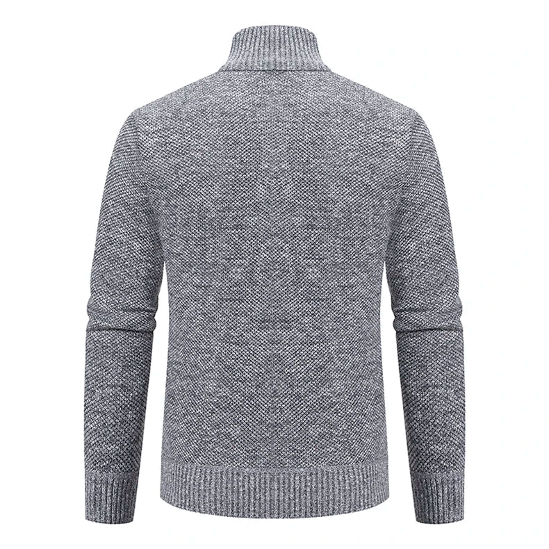 Men’s Autumn & Winter Casual Zipper Cardigan – Fleece-Lined Sports Coat, FREE SHIPPING WORLDWIDE