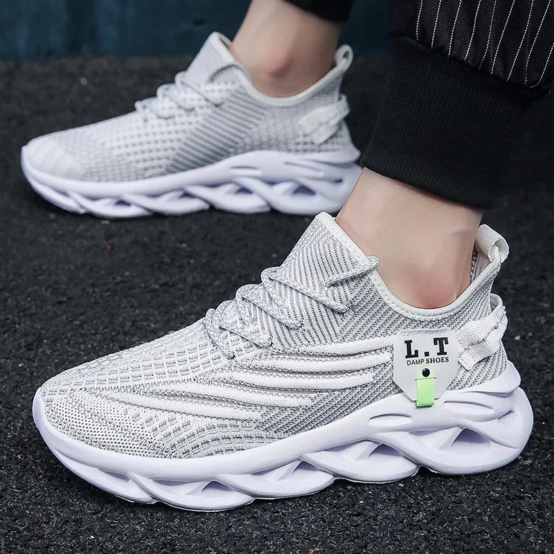 YRZL Men Sports Running Black Jogging Shoes Casual Sneakers Outdoor Breathable Mesh Women Light Shock-absorption Black Tennis (🚚 Free Shipping Worldwide)