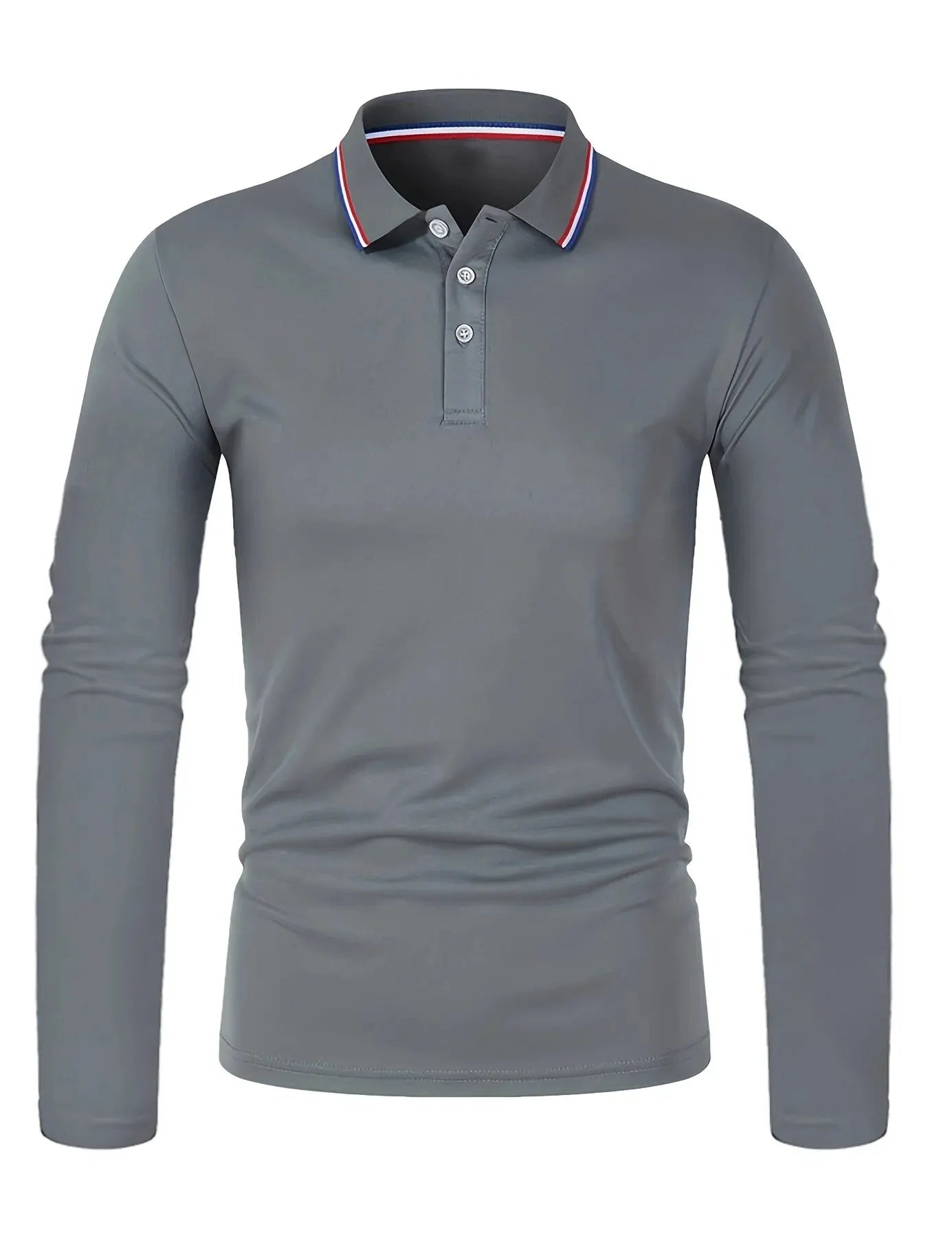 Fashionable Men’s Long Sleeve Polo