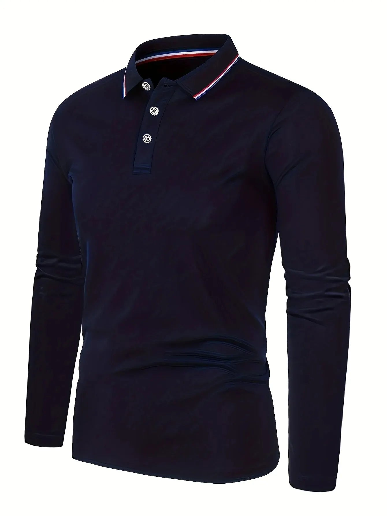 Fashionable Men’s Long Sleeve Polo