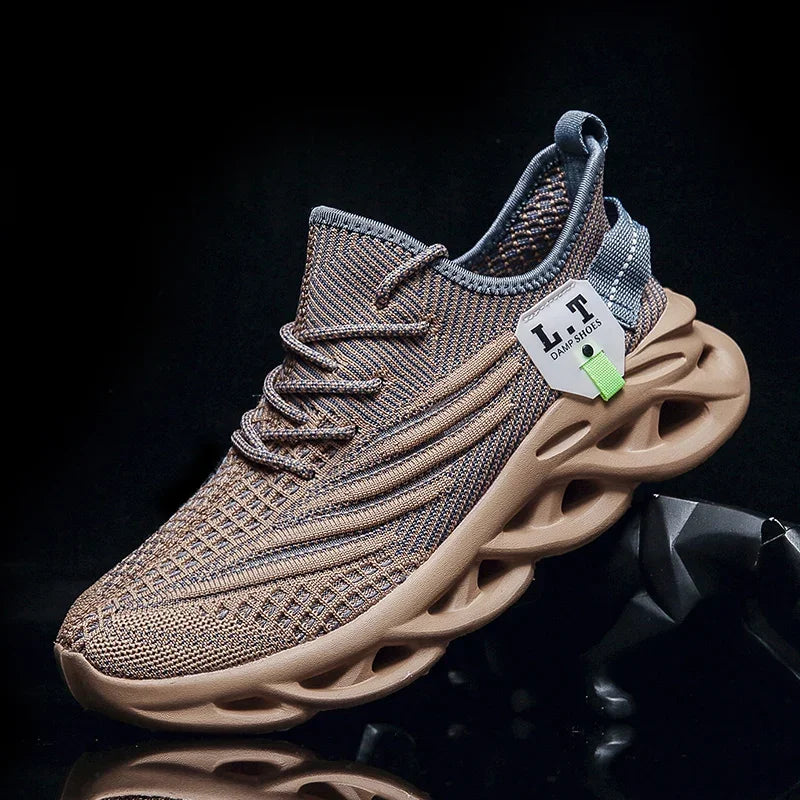 YRZL Men Sports Running Black Jogging Shoes Casual Sneakers Outdoor Breathable Mesh Women Light Shock-absorption Black Tennis (🚚 Free Shipping Worldwide)