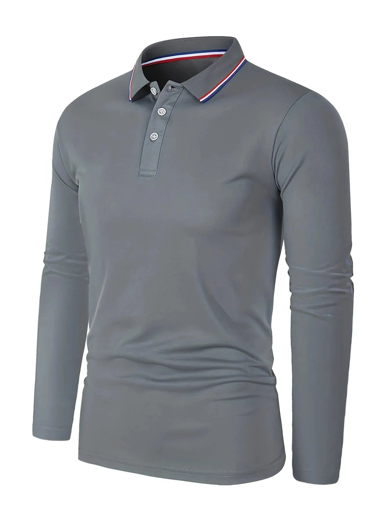 Fashionable Men’s Long Sleeve Polo