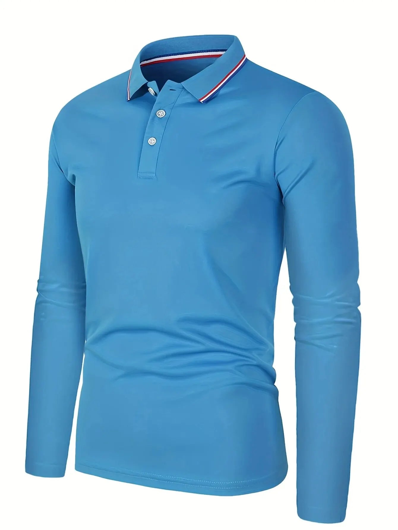 Fashionable Men’s Long Sleeve Polo