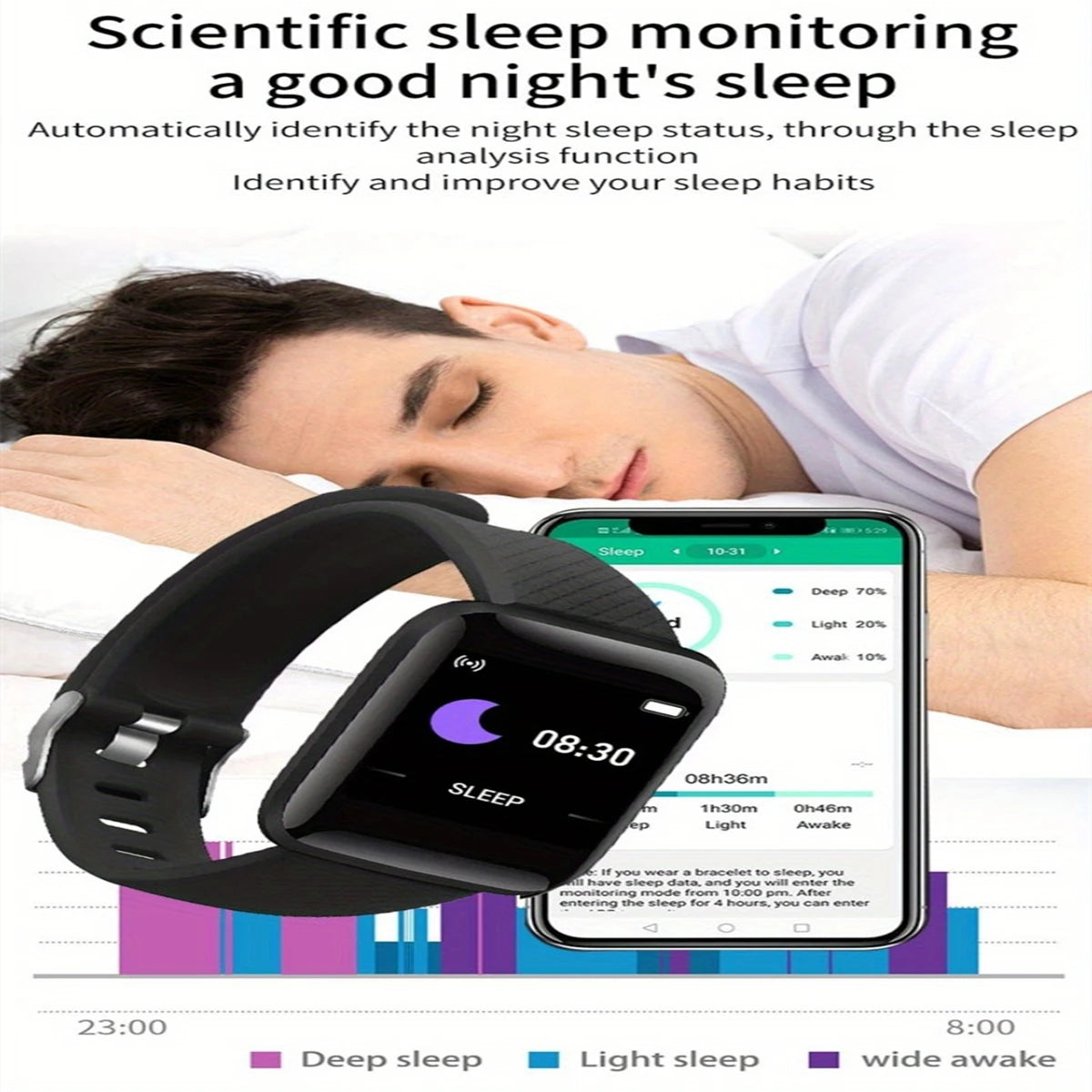 Smartwatch for Men & Women – Fitness Tracker, Message Alerts, Heart Rate Monitor, Compatible with Android & iOS (🚚 Free Shipping Worldwide)