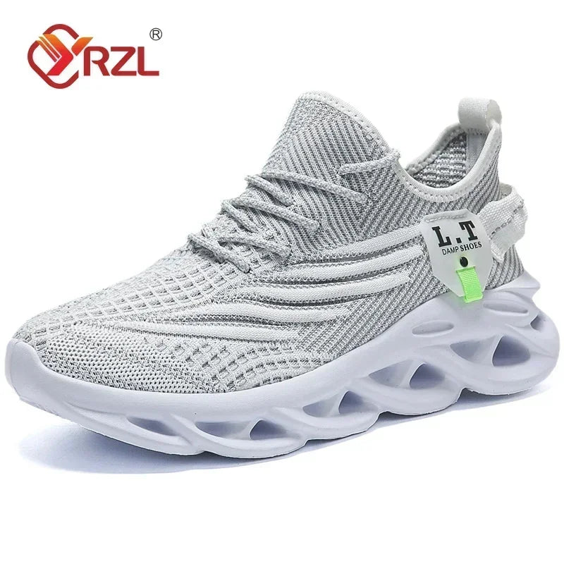 YRZL Men Sports Running Black Jogging Shoes Casual Sneakers Outdoor Breathable Mesh Women Light Shock-absorption Black Tennis (🚚 Free Shipping Worldwide)
