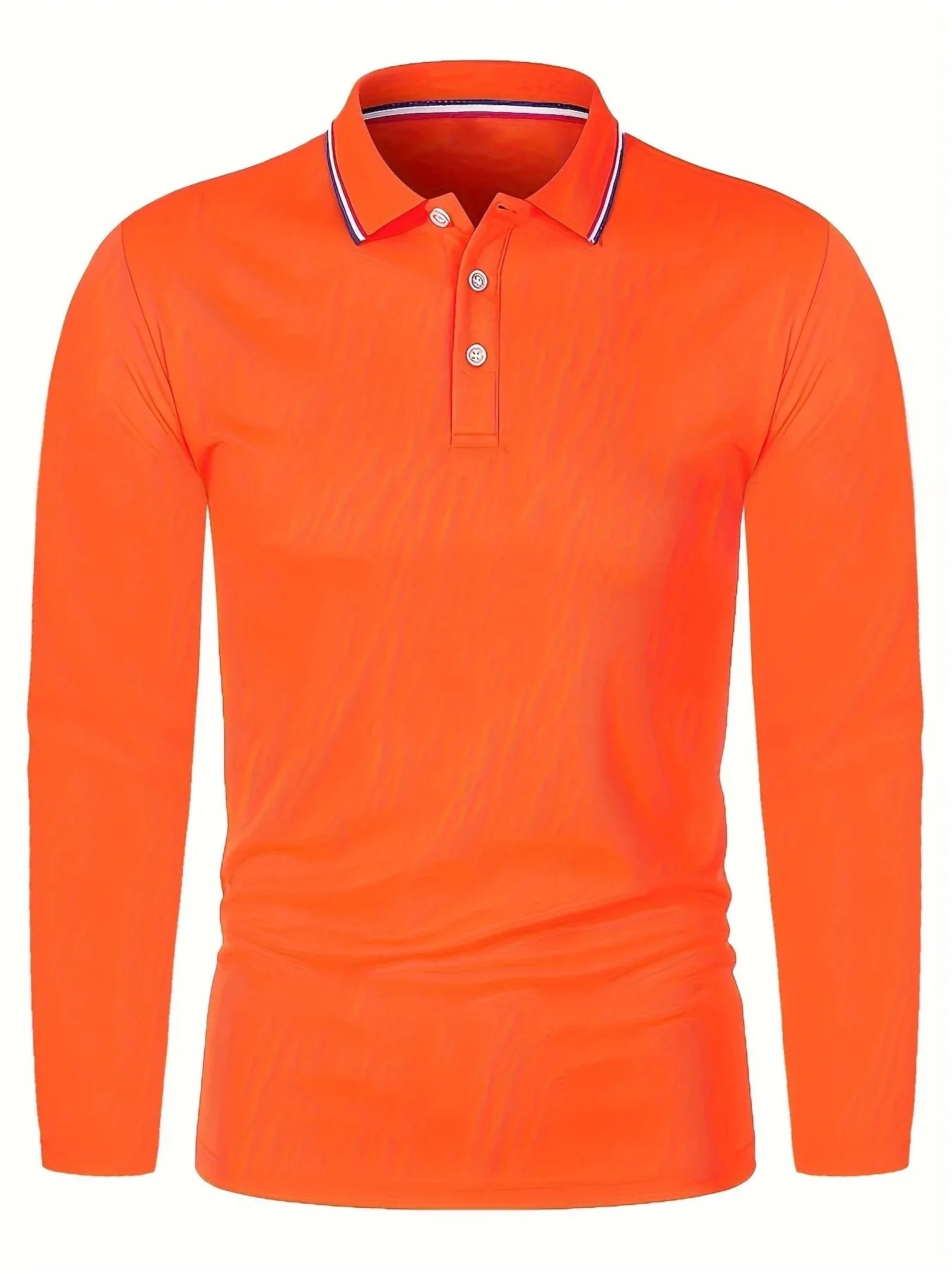 Fashionable Men’s Long Sleeve Polo