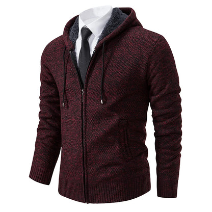 Men’s Autumn & Winter Casual Zipper Cardigan – Fleece-Lined Sports Coat, FREE SHIPPING WORLDWIDE