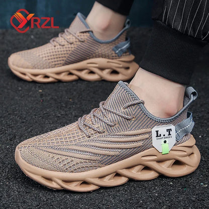 YRZL Men Sports Running Black Jogging Shoes Casual Sneakers Outdoor Breathable Mesh Women Light Shock-absorption Black Tennis     (🚚 Free Shipping Worldwide)