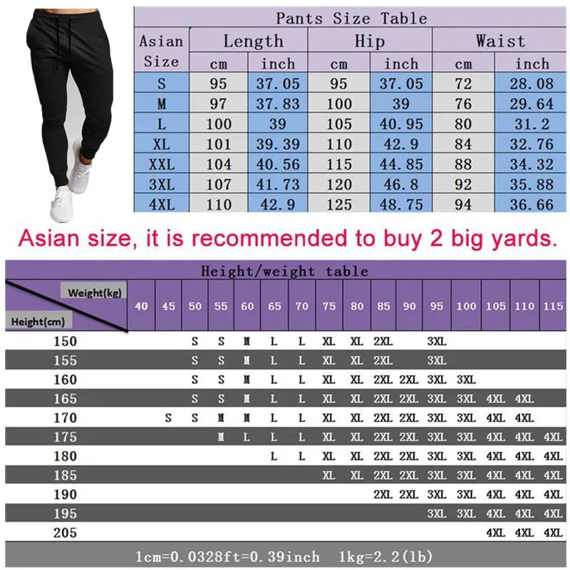 Men’s Jogger Sweatpants – Large, Elastic Waist, Loose Fit, Lightweight