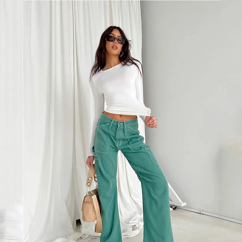 Women’s solid long sleeve tee – comfy, casual, and stylish for spring & autumn. Perfect streetwear top for everyday looks. FREE SHIPPING WORLDWIDE