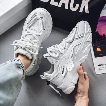 High-Quality Men’s Casual Sneakers – Chunky Thick Sole Athletic Shoes. 🚚 Free Shipping Worldwide