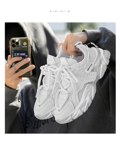 High-Quality Men’s Casual Sneakers – Chunky Thick Sole Athletic Shoes. 🚚 Free Shipping Worldwide