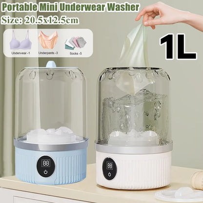Portable Mini Washing Machine Small Laundry Washer Machine Clothes Cleaning Tool For Dormitories Travel Camping Hotel Apartment       (🚚 Free Shipping Worldwide)