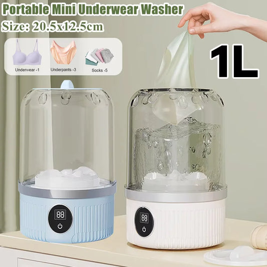 Portable Mini Washing Machine Small Laundry Washer Machine Clothes Cleaning Tool For Dormitories Travel Camping Hotel Apartment       (🚚 Free Shipping Worldwide)