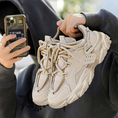 High-Quality Men’s Casual Sneakers – Chunky Thick Sole Athletic Shoes. 🚚 Free Shipping Worldwide