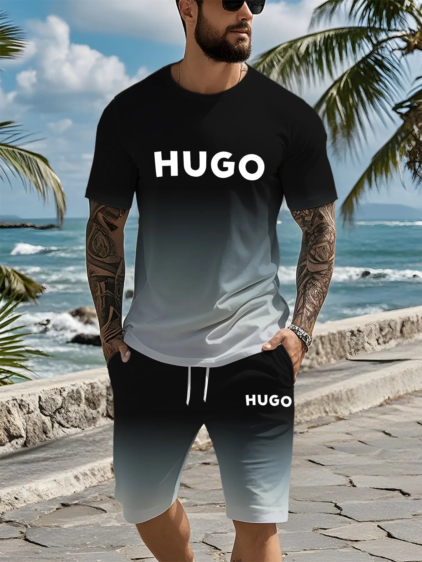 Unisex Casual 3D Printed Summer Clothing Set