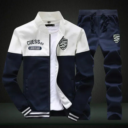 Men’s Winter Sports Suit – Fleece Jacket & Drawstring Pants Set
