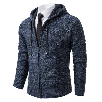 Men’s Autumn & Winter Casual Zipper Cardigan – Fleece-Lined Sports Coat, FREE SHIPPING WORLDWIDE