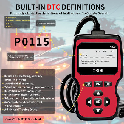 OBD2 Diagnostic Scanner – Engine Code Reader for All Cars Since 1996 | Real-Time Data, Battery Test & Code Erase        (🚚 Free Shipping Worldwide)