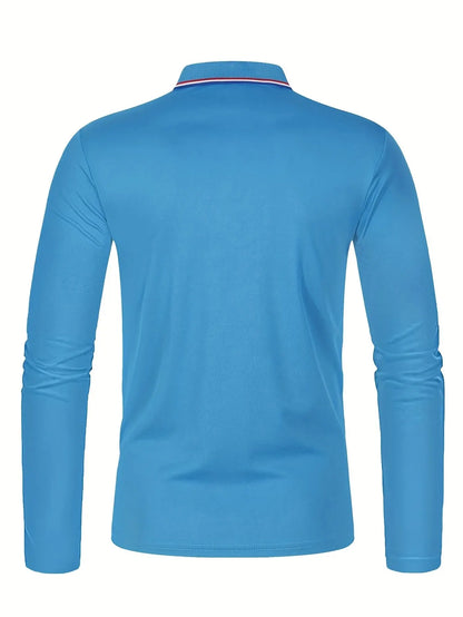 Fashionable Men’s Long Sleeve Polo