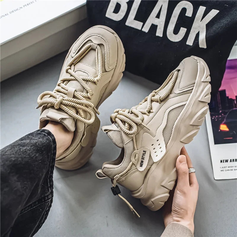 High-Quality Men’s Casual Sneakers – Chunky Thick Sole Athletic Shoes. 🚚 Free Shipping Worldwide