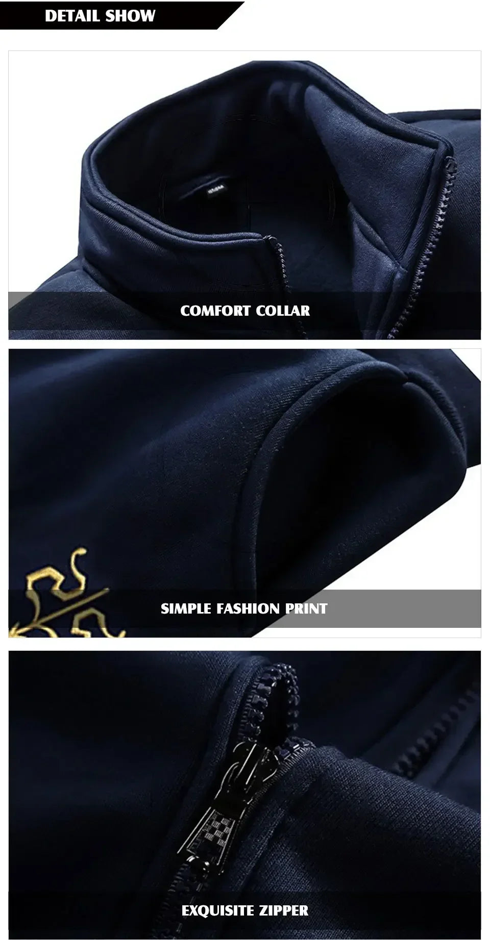 Men’s Winter Sports Suit – Fleece Jacket & Drawstring Pants Set