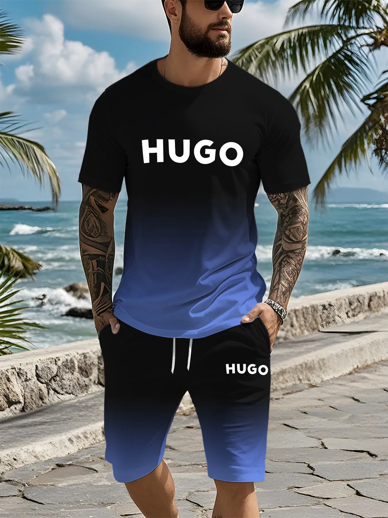 Unisex Casual 3D Printed Summer Clothing Set