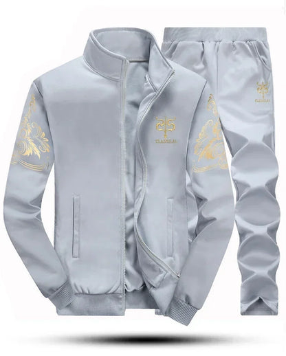Men’s Winter Sports Suit – Fleece Jacket & Drawstring Pants Set