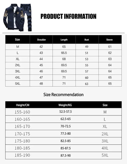 Men’s Winter Sports Suit – Fleece Jacket & Drawstring Pants Set