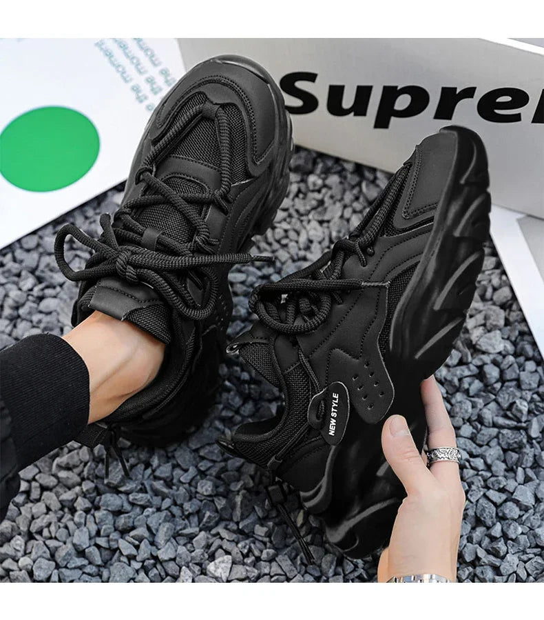 High-Quality Men’s Casual Sneakers – Chunky Thick Sole Athletic Shoes. 🚚 Free Shipping Worldwide