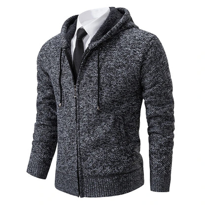 Men’s Autumn & Winter Casual Zipper Cardigan – Fleece-Lined Sports Coat, FREE SHIPPING WORLDWIDE