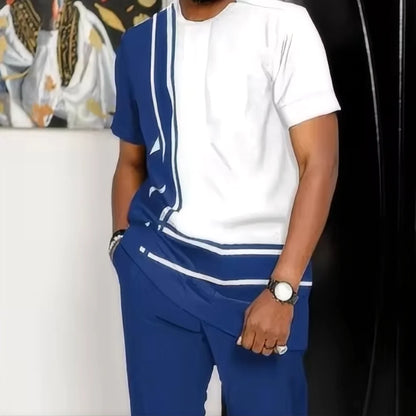 “Men’s Trendy Summer Set – Geometric Print