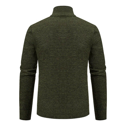 Men’s Autumn & Winter Casual Zipper Cardigan – Fleece-Lined Sports Coat, FREE SHIPPING WORLDWIDE