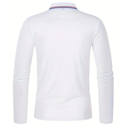 Fashionable Men’s Long Sleeve Polo