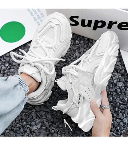 High-Quality Men’s Casual Sneakers – Chunky Thick Sole Athletic Shoes. 🚚 Free Shipping Worldwide