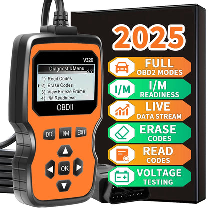 OBD2 Diagnostic Scanner – Engine Code Reader for All Cars Since 1996 | Real-Time Data, Battery Test & Code Erase        (🚚 Free Shipping Worldwide)