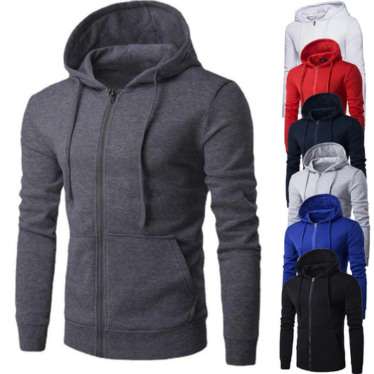 Men’s Slim Fit Hoodie – Long Sleeve Zipper Jacket