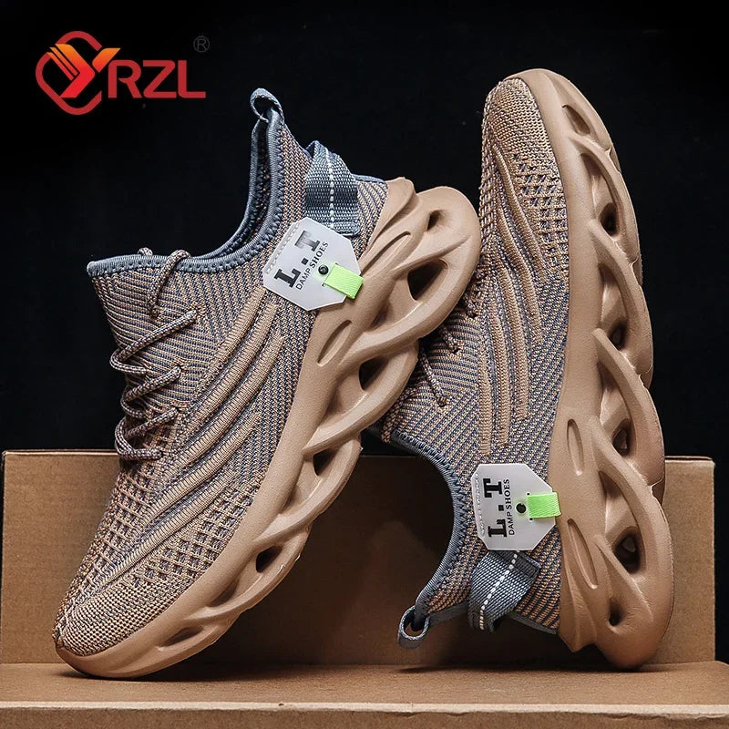 YRZL Men Sports Running Black Jogging Shoes Casual Sneakers Outdoor Breathable Mesh Women Light Shock-absorption Black Tennis     (🚚 Free Shipping Worldwide)