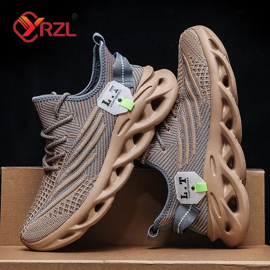 YRZL Men Sports Running Black Jogging Shoes Casual Sneakers Outdoor Breathable Mesh Women Light Shock-absorption Black Tennis     (🚚 Free Shipping Worldwide)
