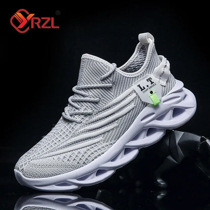 YRZL Men Sports Running Black Jogging Shoes Casual Sneakers Outdoor Breathable Mesh Women Light Shock-absorption Black Tennis     (🚚 Free Shipping Worldwide)